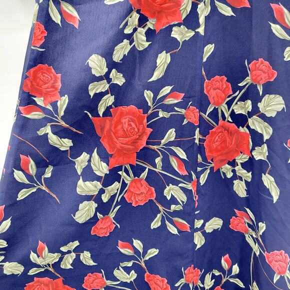 Fame AND Partners Navy Floral Multicolored Bell Sleeve Maxi Wrap Dress Women's S - Picture 10 of 11